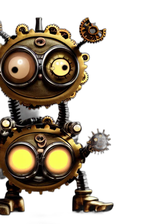 robot, concept art, 3d render, tiny transparent PNG cut-out