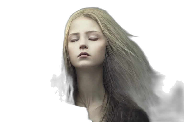 hair, face, photorealistic, fantasy art transparent PNG cut-out
