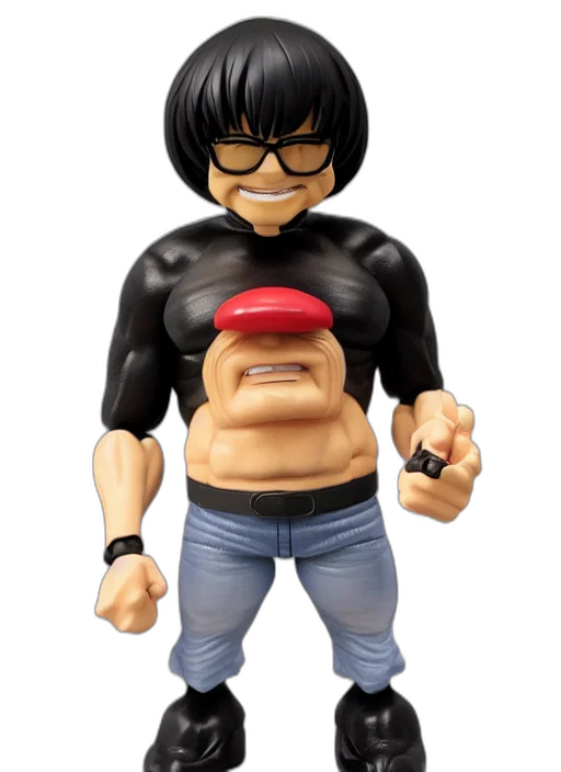 3d render, cartoon, plastic, action transparent PNG cut-out