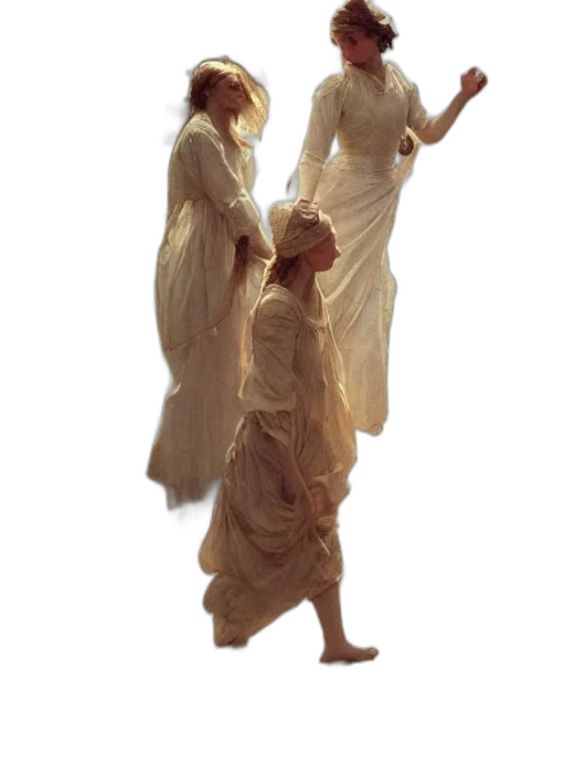 dress, staff, concept art, oil painting transparent PNG cut-out
