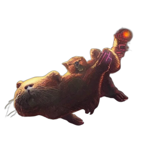 creature, animal, dragon, staff transparent PNG cut-out