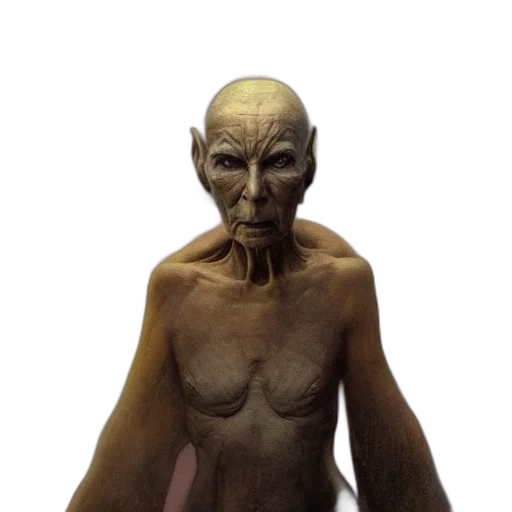creature, mask, face, staff transparent PNG cut-out