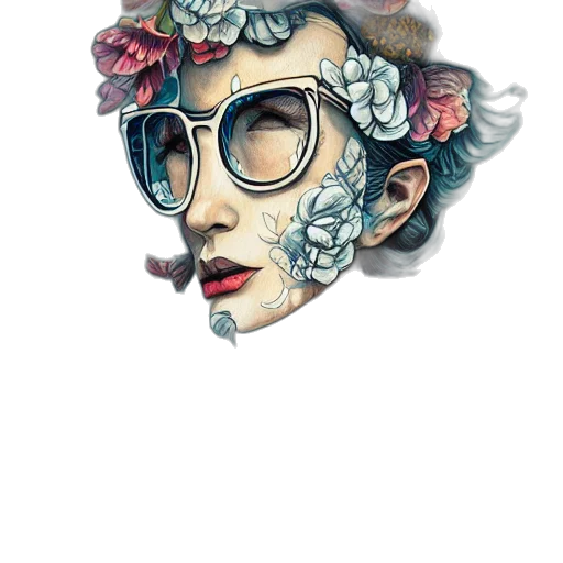 mask, face, crown, flower transparent PNG cut-out