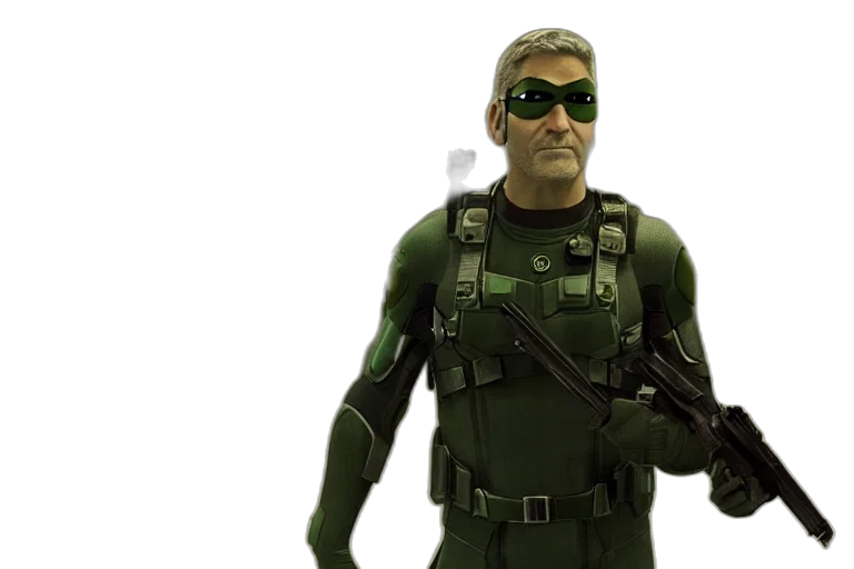 3d render, concept art, comic book art, green transparent PNG cut-out
