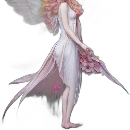 dress, staff, creature, fantasy art transparent PNG cut-out