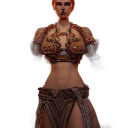 dress, staff, jewelry, concept art transparent PNG cut-out