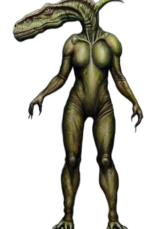 creature, dress, staff, mask transparent PNG cut-out