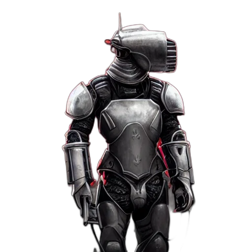 robot, concept art, cyberpunk, 3d render transparent PNG cut-out