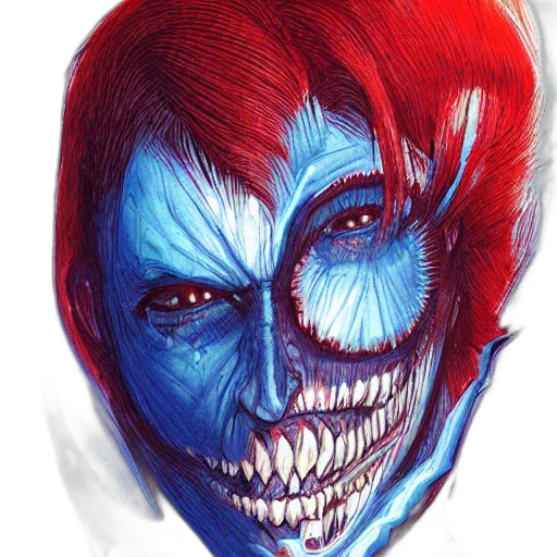 mask, face, creature, comic book art transparent PNG cut-out
