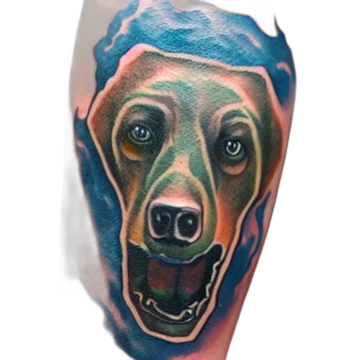 animal, photorealistic, watercolor, tattoo transparent PNG cut-out