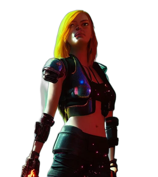 robot, weapon, jacket, staff transparent PNG cut-out