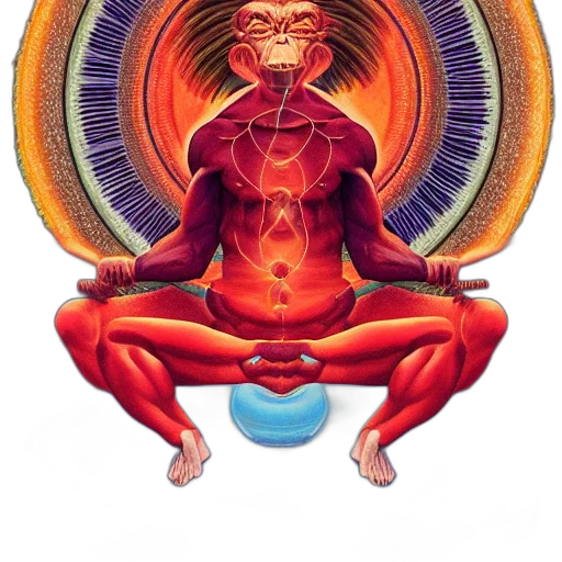 concept art, fantasy art, red, ripped transparent PNG cut-out