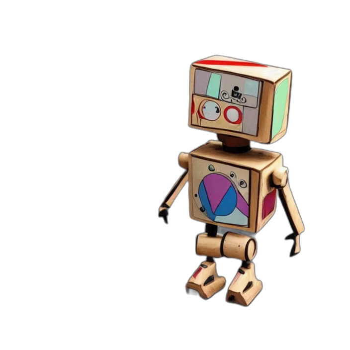 robot, staff, 3d render, concept art transparent PNG cut-out