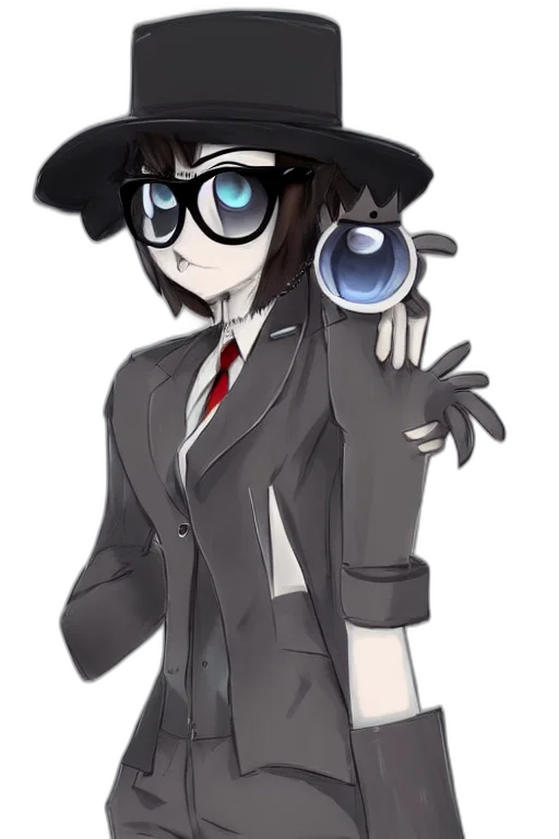 staff, hat, jacket, creature transparent PNG cut-out