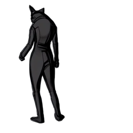 jacket, mask, staff, creature transparent PNG cut-out