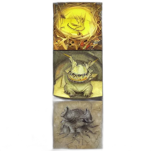 dragon, mask, creature, concept art transparent PNG cut-out
