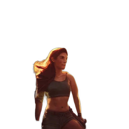 dress, staff, robot, hair transparent PNG cut-out