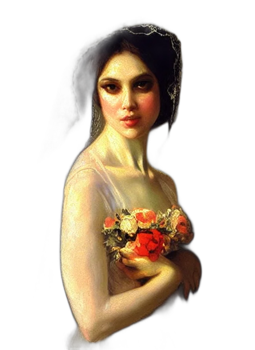 dress, jewelry, crown, face transparent PNG cut-out