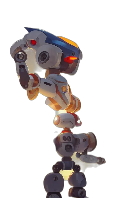 robot, weapon, staff, creature transparent PNG cut-out