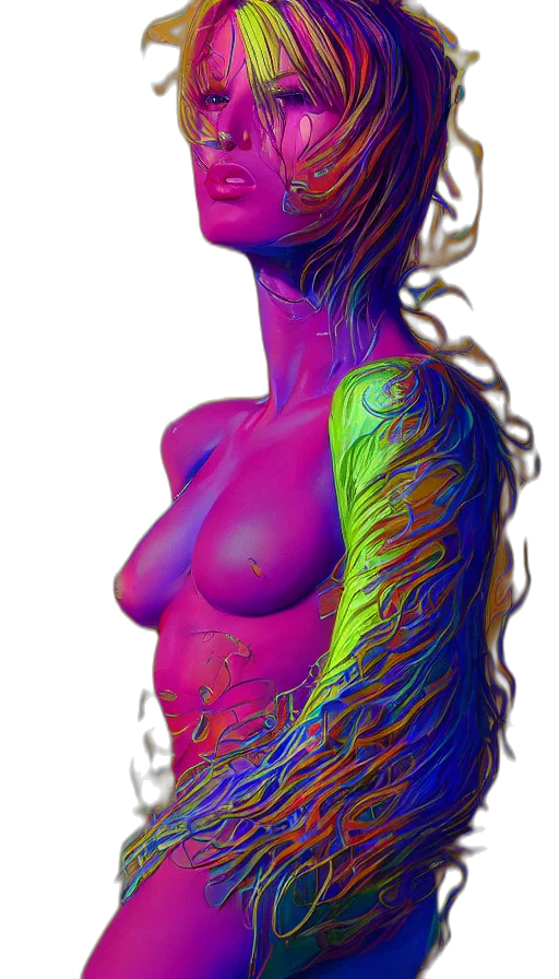 hair, dress, creature, face transparent PNG cut-out
