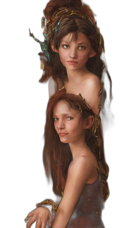 crown, hair, jewelry, face transparent PNG cut-out