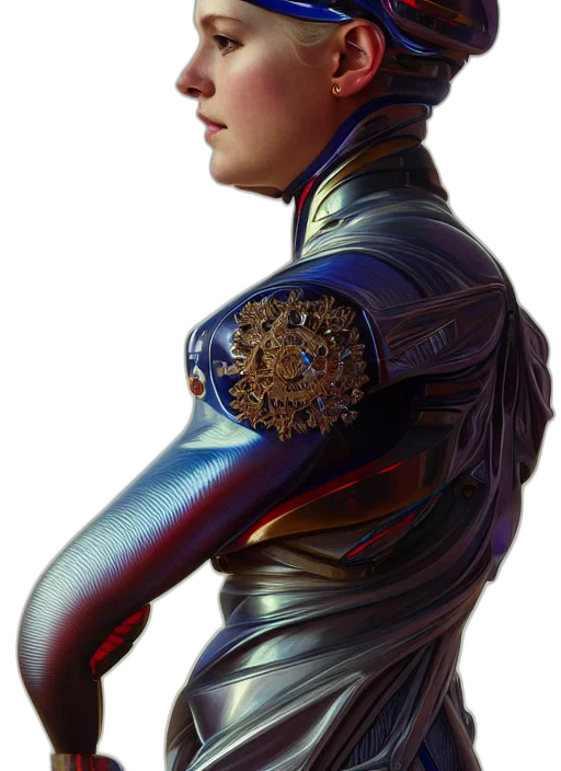 robot, jacket, sword, crown transparent PNG cut-out