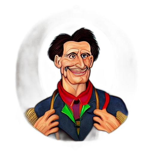 face, staff, jacket, cartoon transparent PNG cut-out