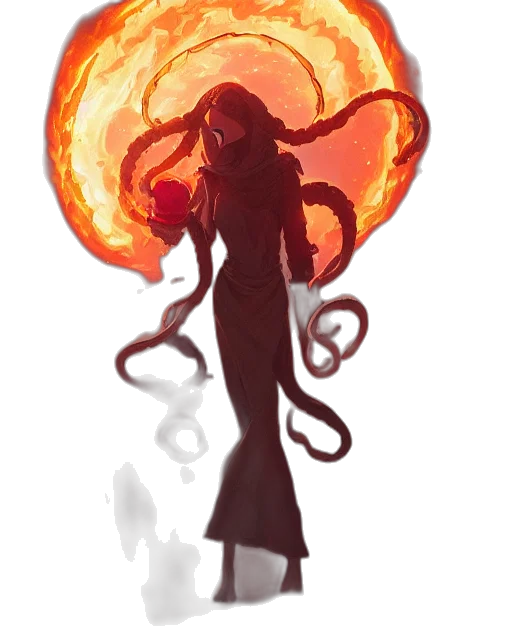 staff, dress, creature, dragon transparent PNG cut-out