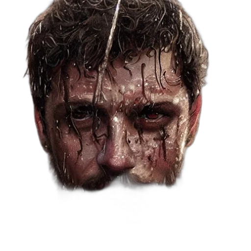 face, mask, jacket, hair transparent PNG cut-out