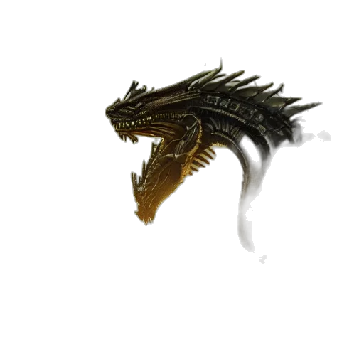 dragon, creature, animal, staff transparent PNG cut-out