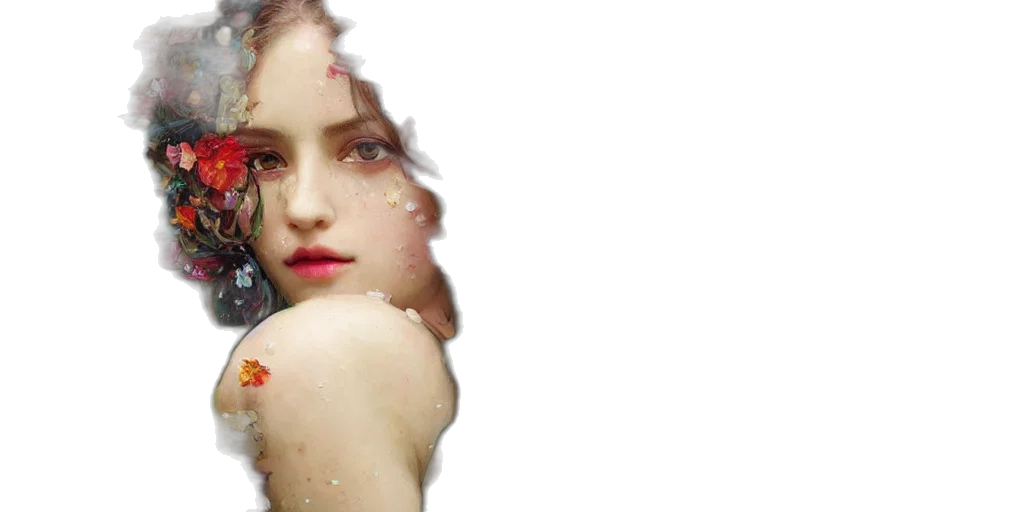face, dress, photorealistic, fantasy art transparent PNG cut-out