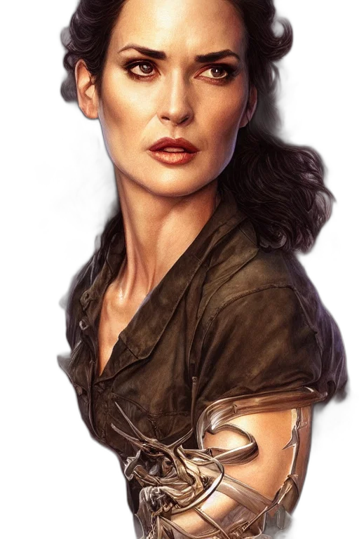 face, staff, photorealistic, fantasy art transparent PNG cut-out