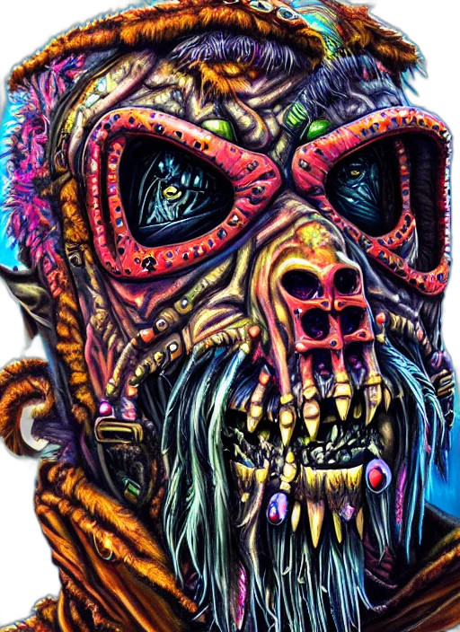 mask, face, creature, jacket transparent PNG cut-out