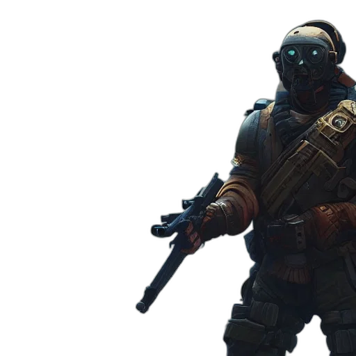 weapon, staff, robot, mask transparent PNG cut-out