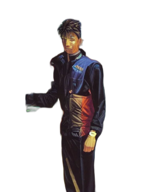 jacket, staff, robot, face transparent PNG cut-out