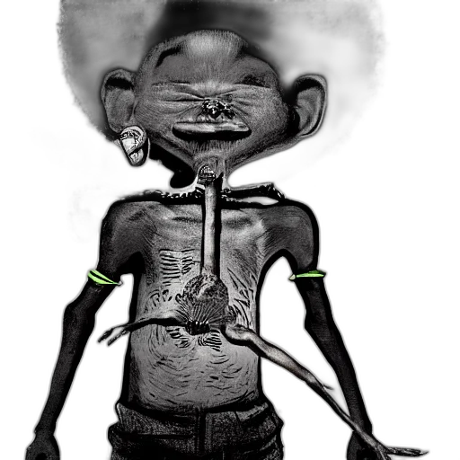 creature, mask, robot, staff transparent PNG cut-out