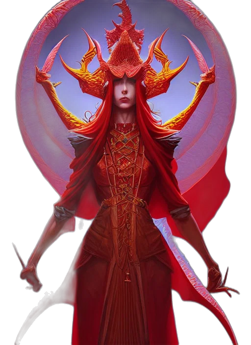 crown, mask, staff, fantasy art transparent PNG cut-out