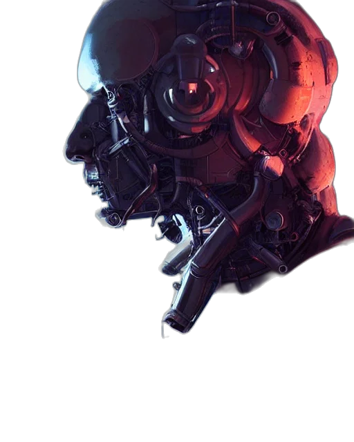 robot, mask, face, weapon transparent PNG cut-out