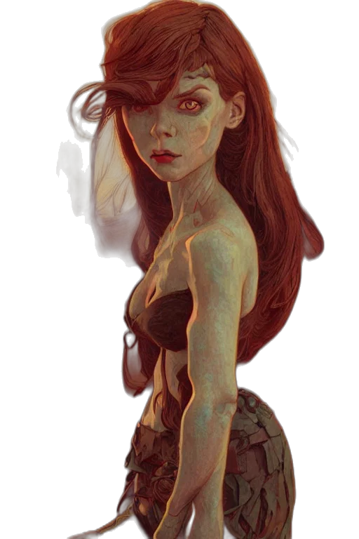 dress, concept art, fantasy art, comic book art transparent PNG cut-out