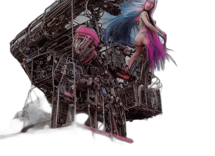 weapon, concept art, cyberpunk, comic book art transparent PNG cut-out