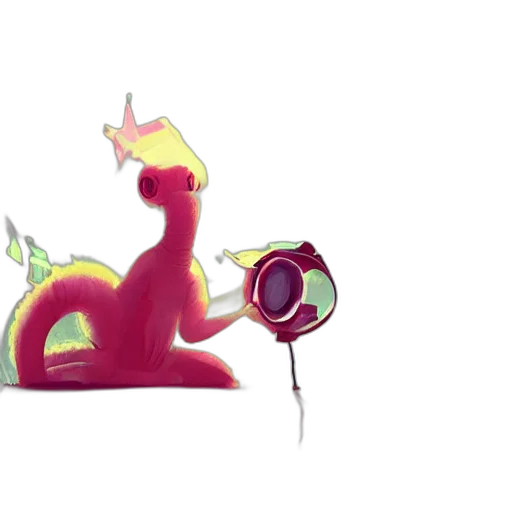 dragon, staff, creature, animal transparent PNG cut-out