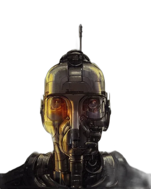 robot, mask, face, weapon transparent PNG cut-out