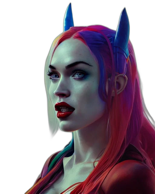 face, fantasy art, concept art, comic book art transparent PNG cut-out
