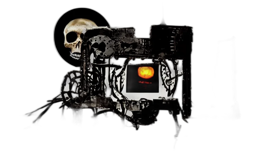 robot, mask, weapon, staff transparent PNG cut-out