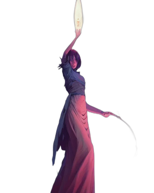 staff, sword, weapon, dress transparent PNG cut-out