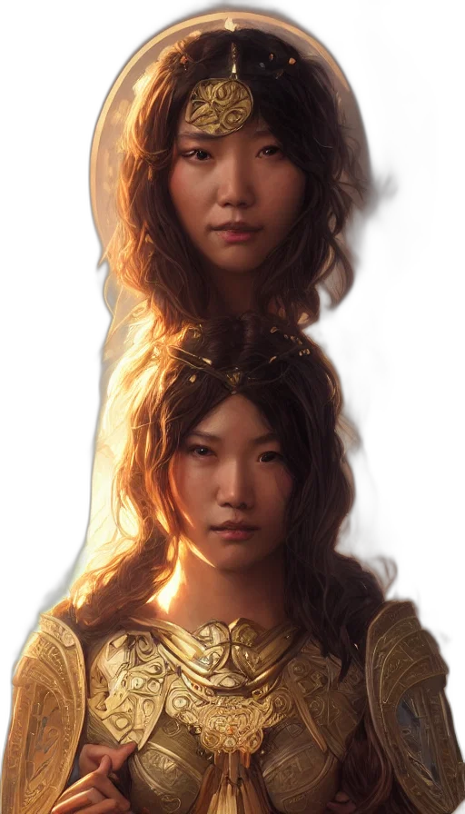 face, crown, staff, fantasy art transparent PNG cut-out