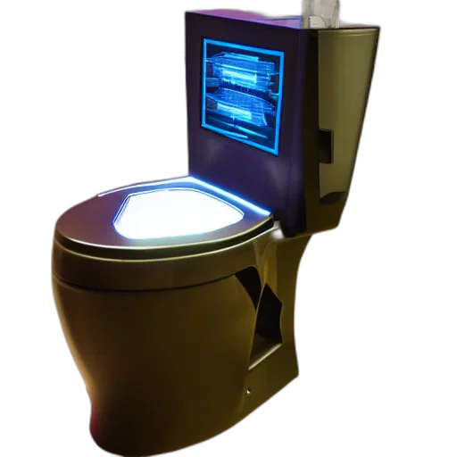 robot, furniture, 3d render, cyberpunk transparent PNG cut-out