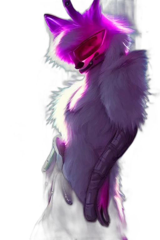 jacket, creature, mask, staff transparent PNG cut-out