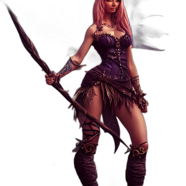sword, weapon, staff, fantasy art transparent PNG cut-out