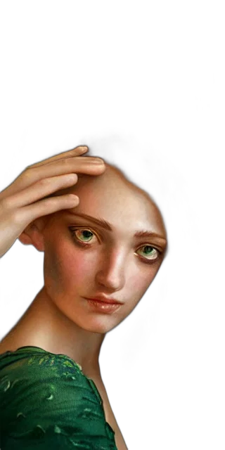 face, mask, hair, robot transparent PNG cut-out